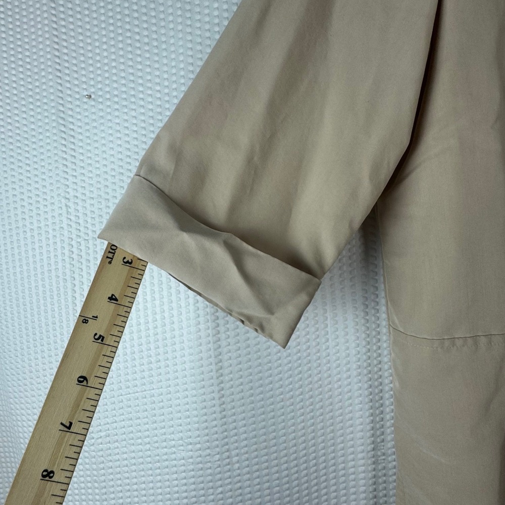 Jaclyn Smith Classic Womens Button Down Shirt 3/4 Sleeve Tan Large - Picture 5 of 10